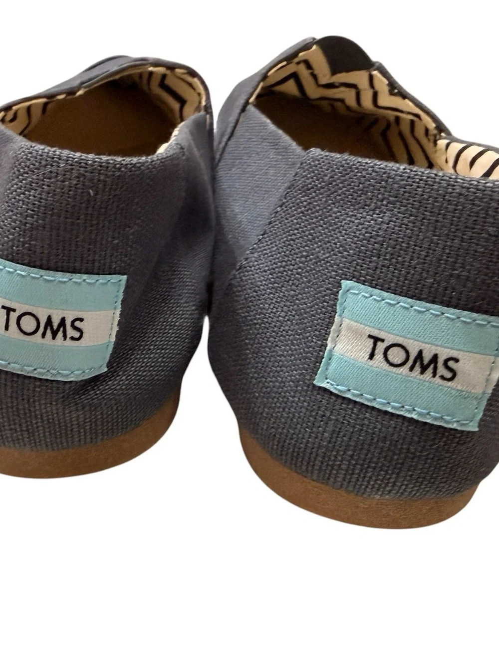 TOMS Men’s Alpargata Blue Canvas Slip-On Flats size 11.5